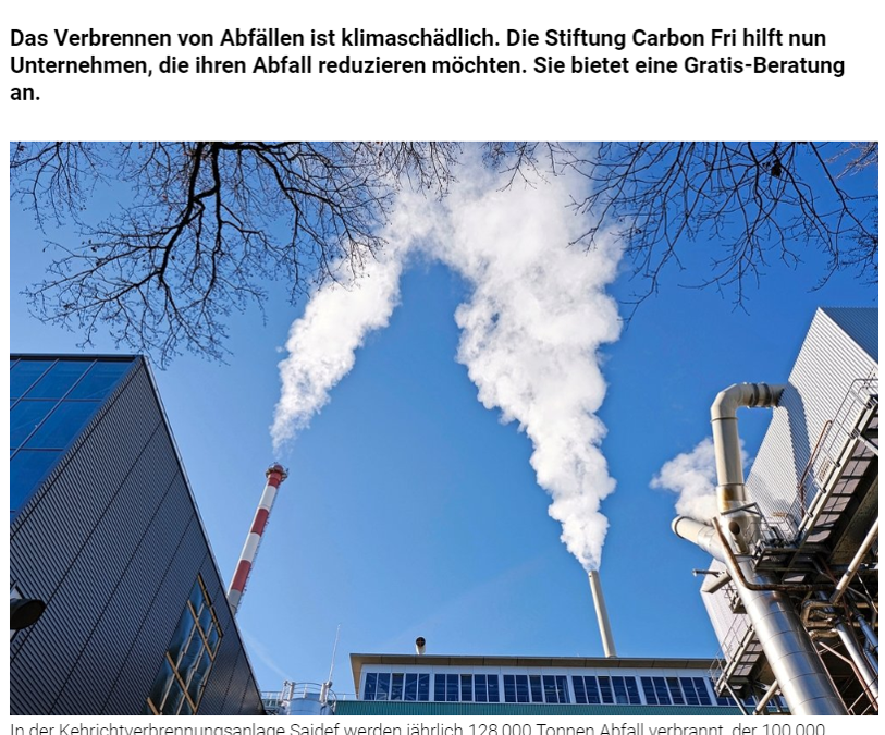Die Stiftung Carbon Fri berät Unternehmen im Umgang mit dem Abfall