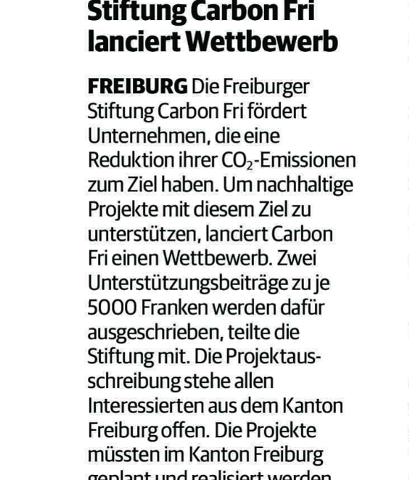 Stiftung Carbon Fri lanciert Wettbewerb